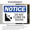 Signmission Do Not Climb On Rocks Sign With Symbol, 7 in W x Rectangle, Vinyl Decal OS-2PACK-NS-D-57-L-11105 - alternate 6